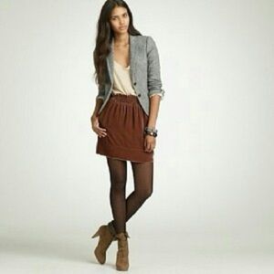 J. Crew crushed velvet pull on mini skirt
